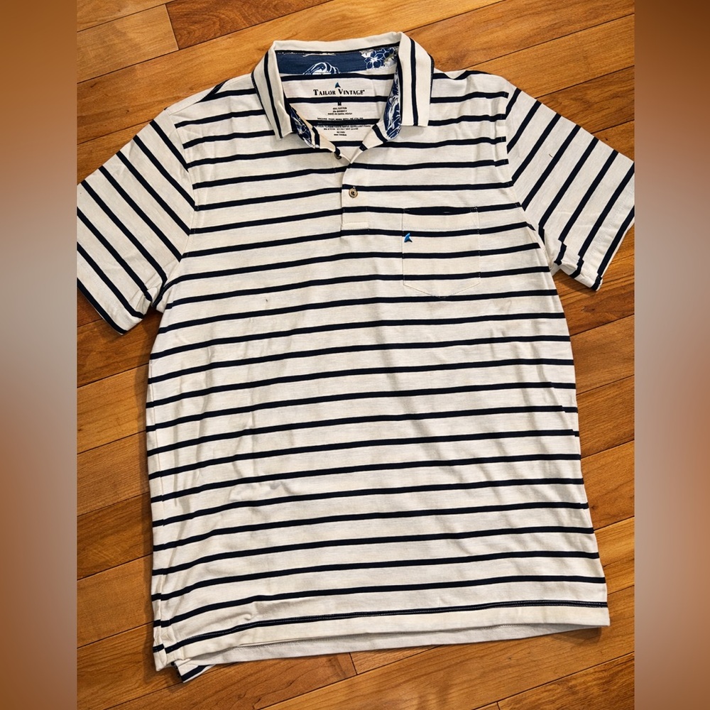 Taylor Vintage Men’s Striped Polo Shirt | Medium | New With Tags | Comfortable